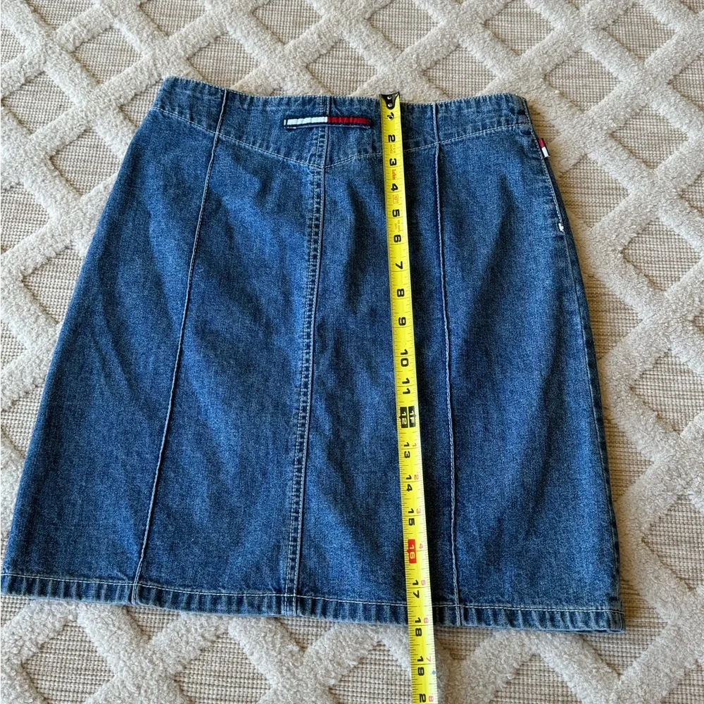 Vintage Y2K 90’s Tommy Jeans Retro Denim Blue Skirt Size 0 Classic Streetwear
